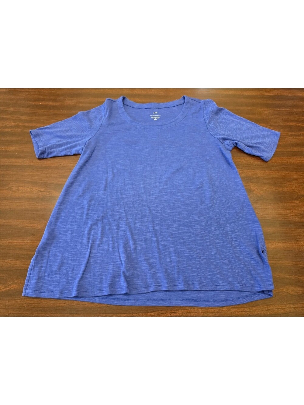 J Jill Pure Jill 100% Pima Cotton Blue Short Sleeve Shirt Womens Small Casual